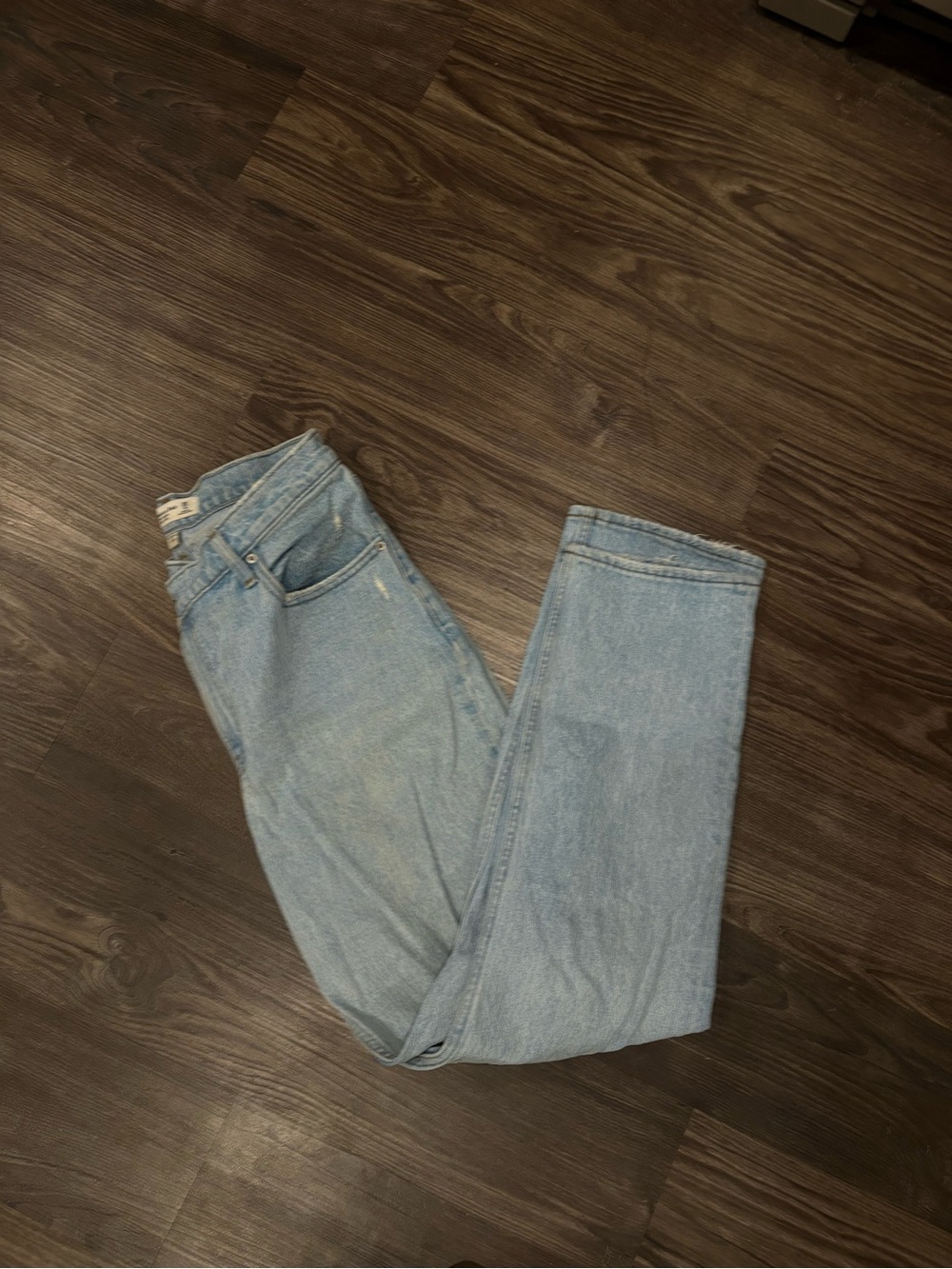 Abercrombie 90s Curve Love Light Blue Women’s High-Rise Straight Jeans